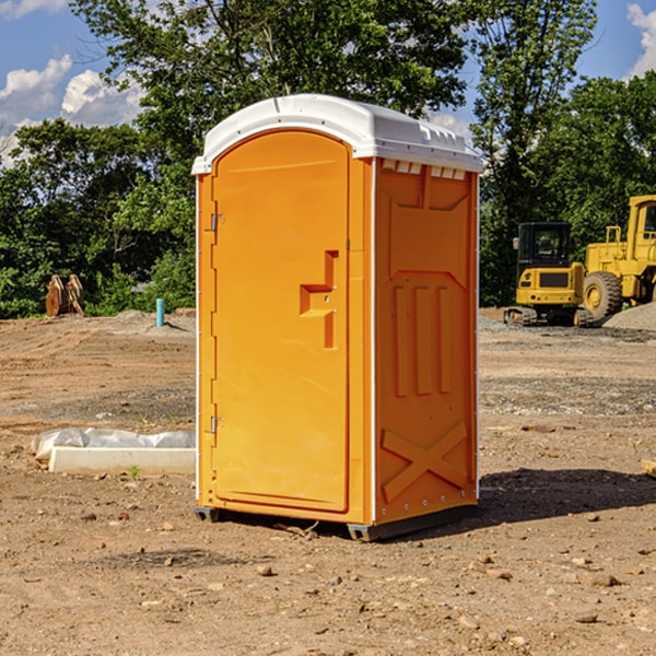 how often are the portable restrooms cleaned and serviced during a rental period in Silvercreek